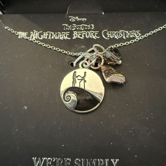 Disney The Nightmare Before Christmas WE'RE SIMPLY MEANT TO BE Necklace New - Picture 3 of 7